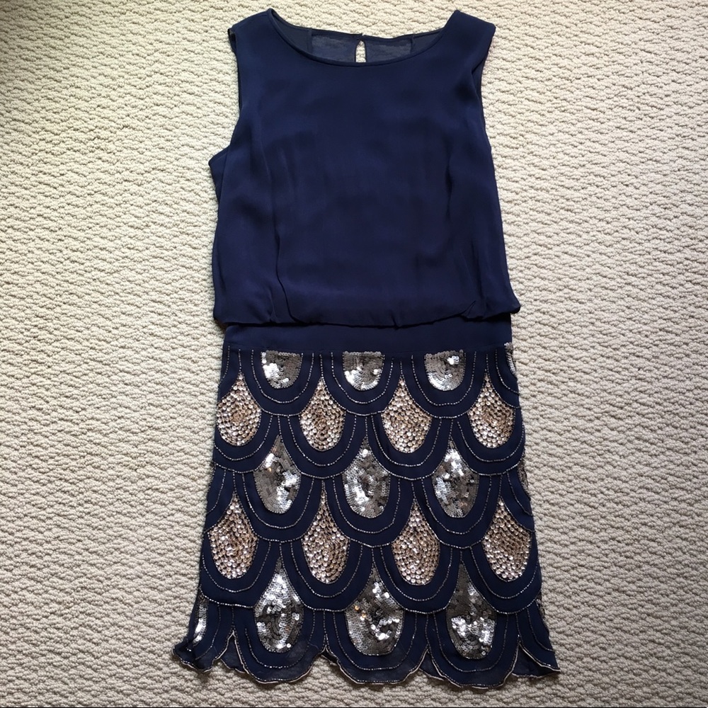 Betsy & Adam Sequin Dress